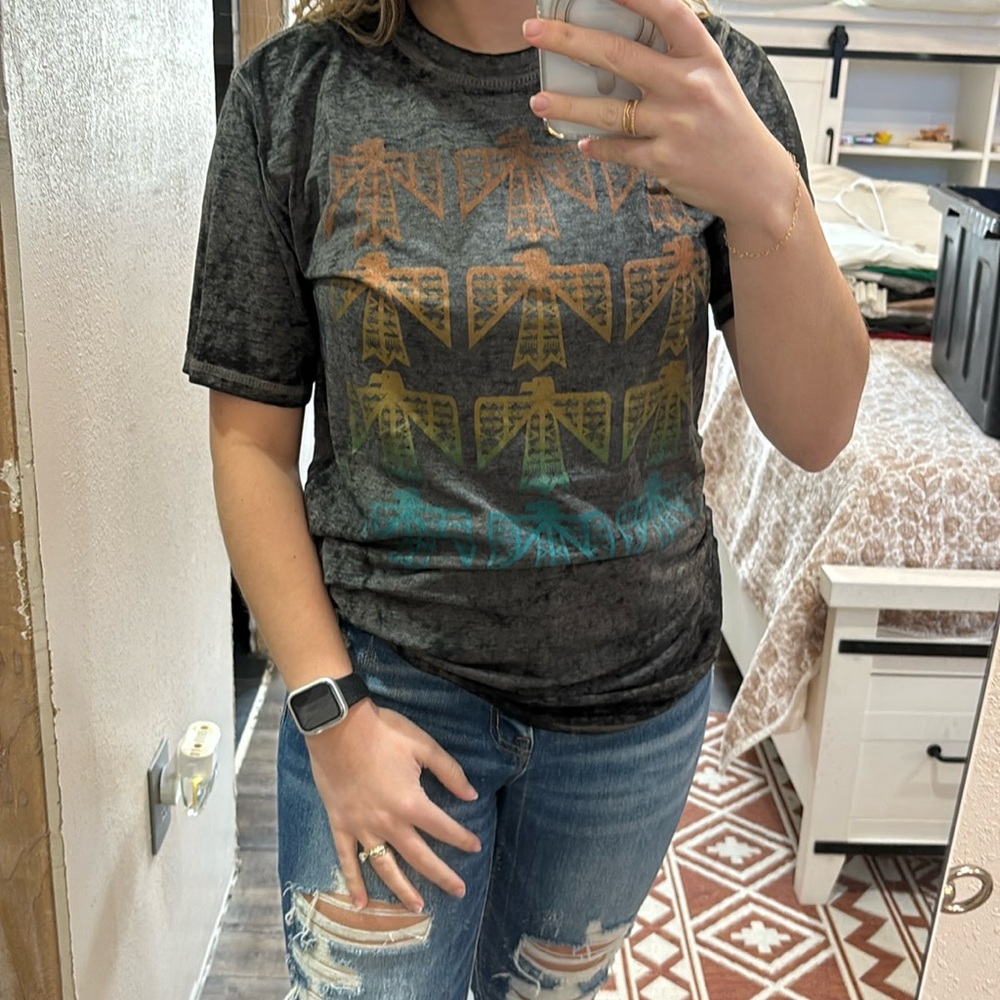 Acid wash graphic tee